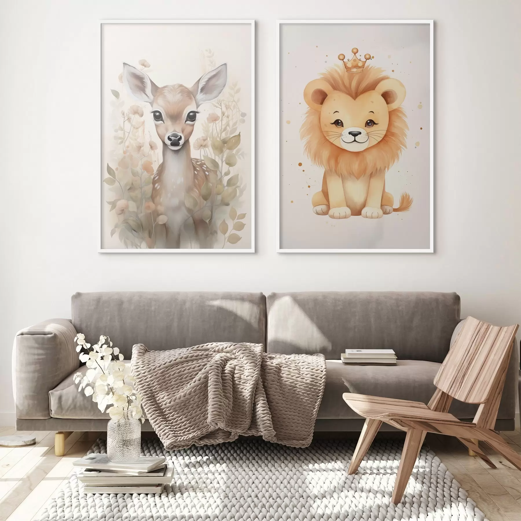 Fototapet Jelen a lev d00922