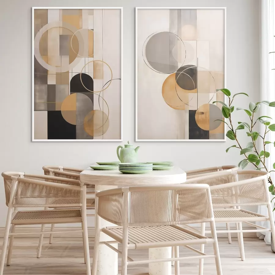 Fototapet Geometrická abstrakce s kruhy d00858