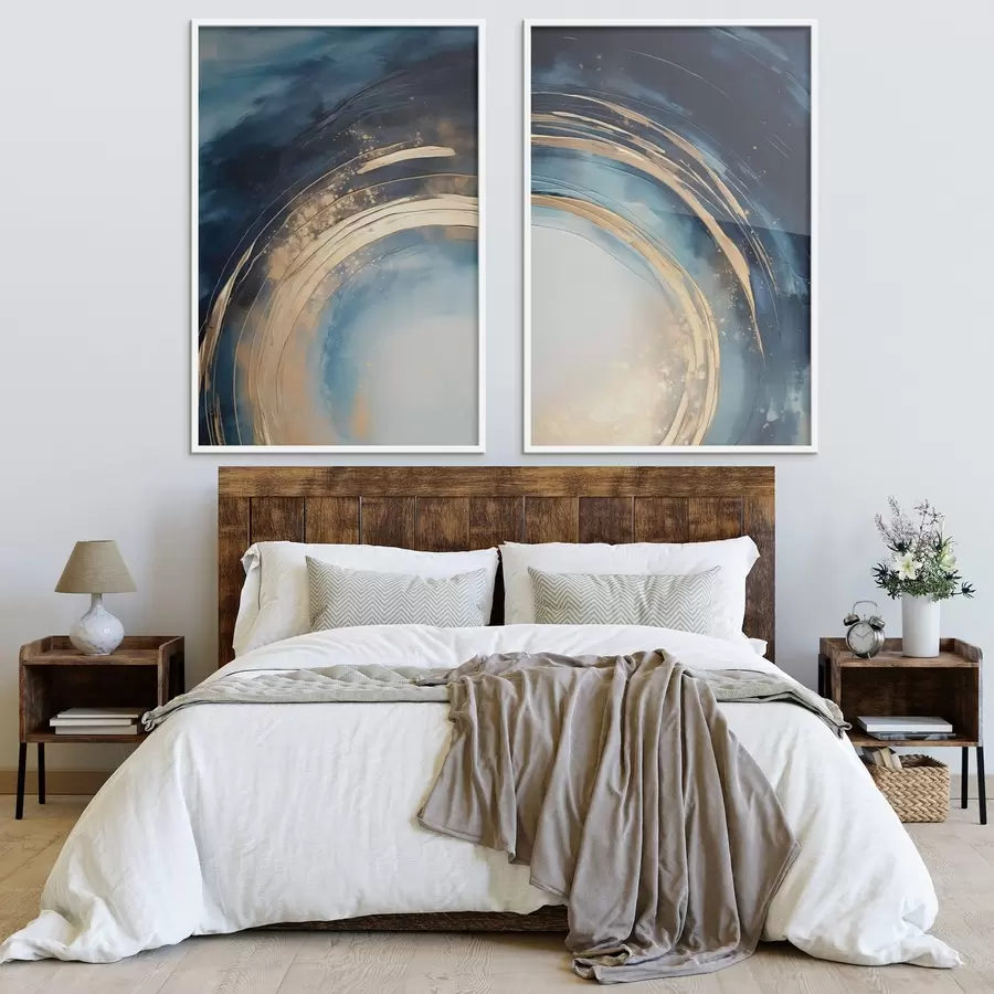 Fototapet Půlnoční modrý kruhový oblouk s kovovými oblouky d00969