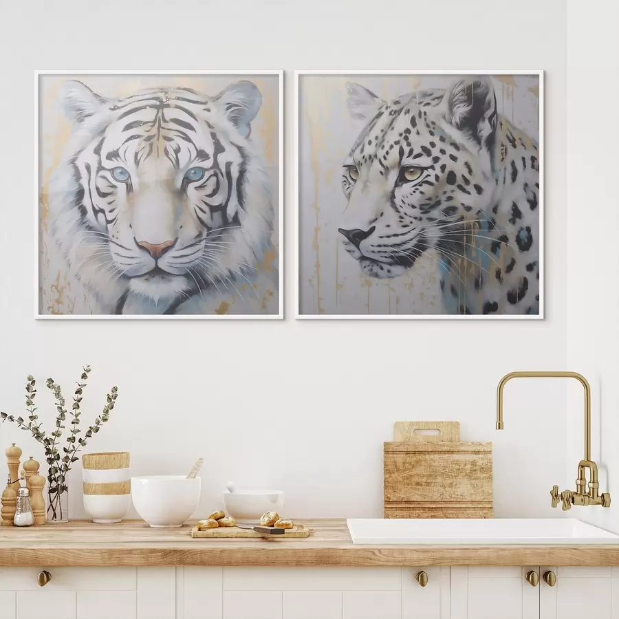 Fototapet Tygr a leopard d00995