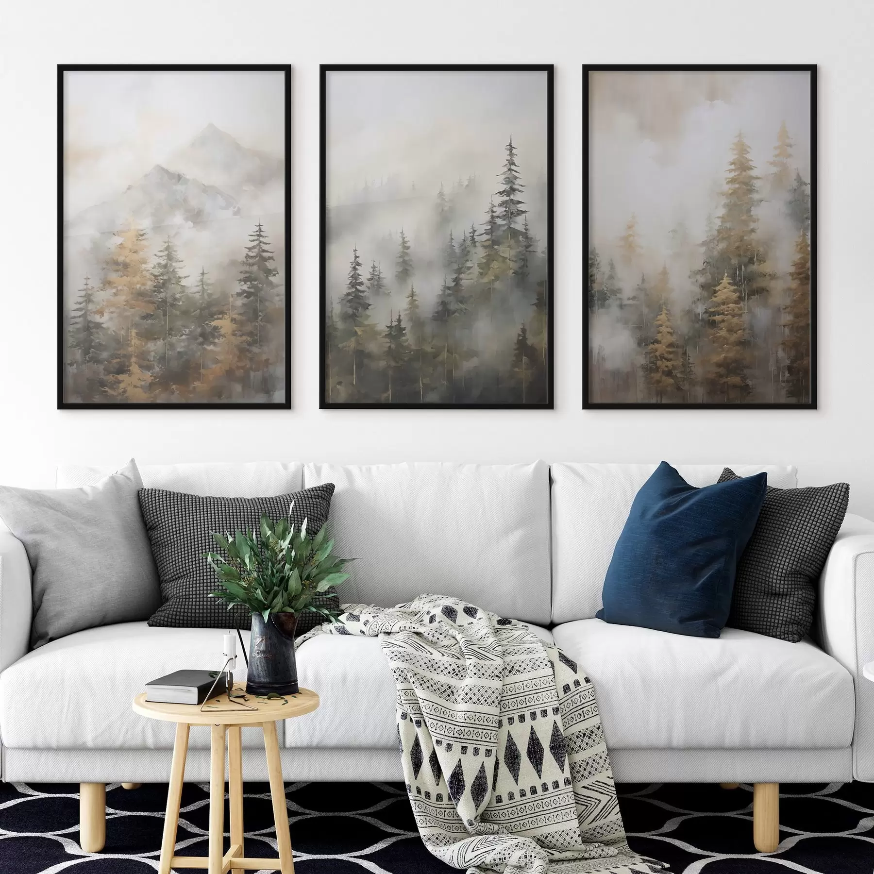 Fototapet Lesní imitace malby d00996