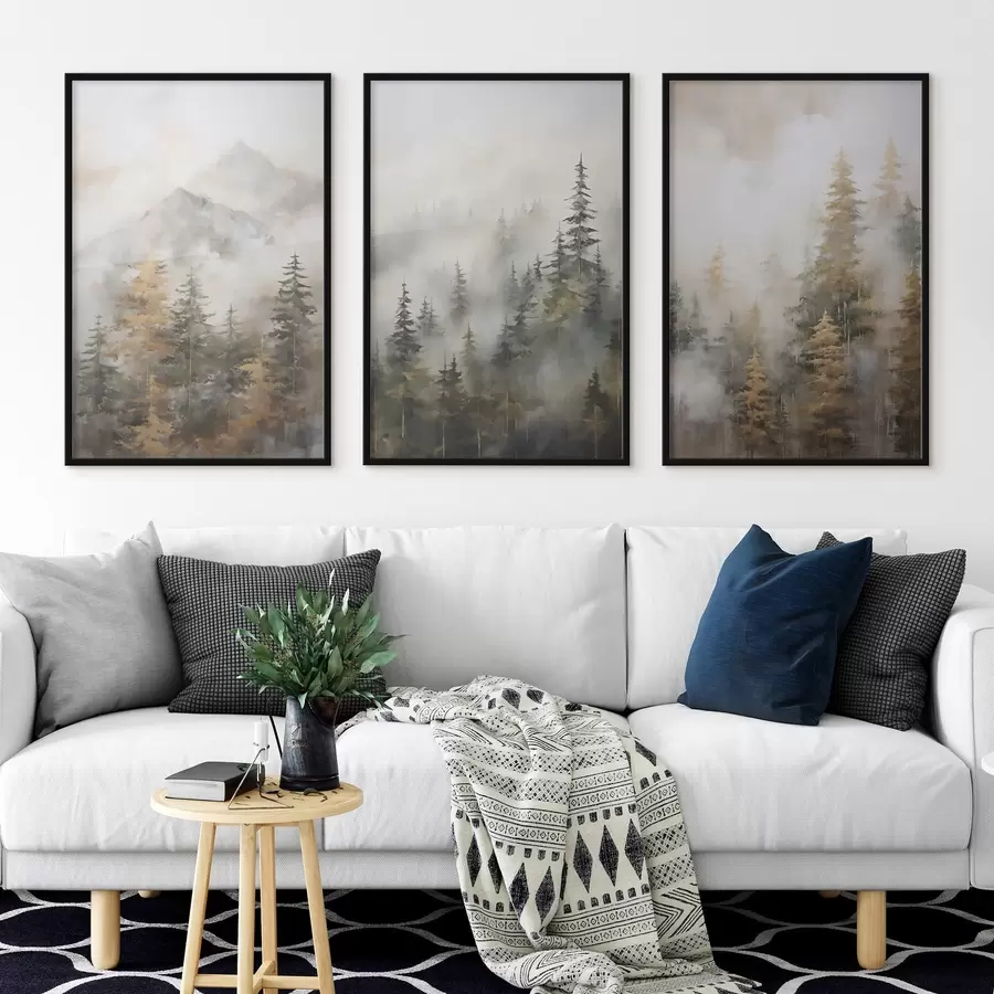 Fototapet Lesní imitace malby d00996