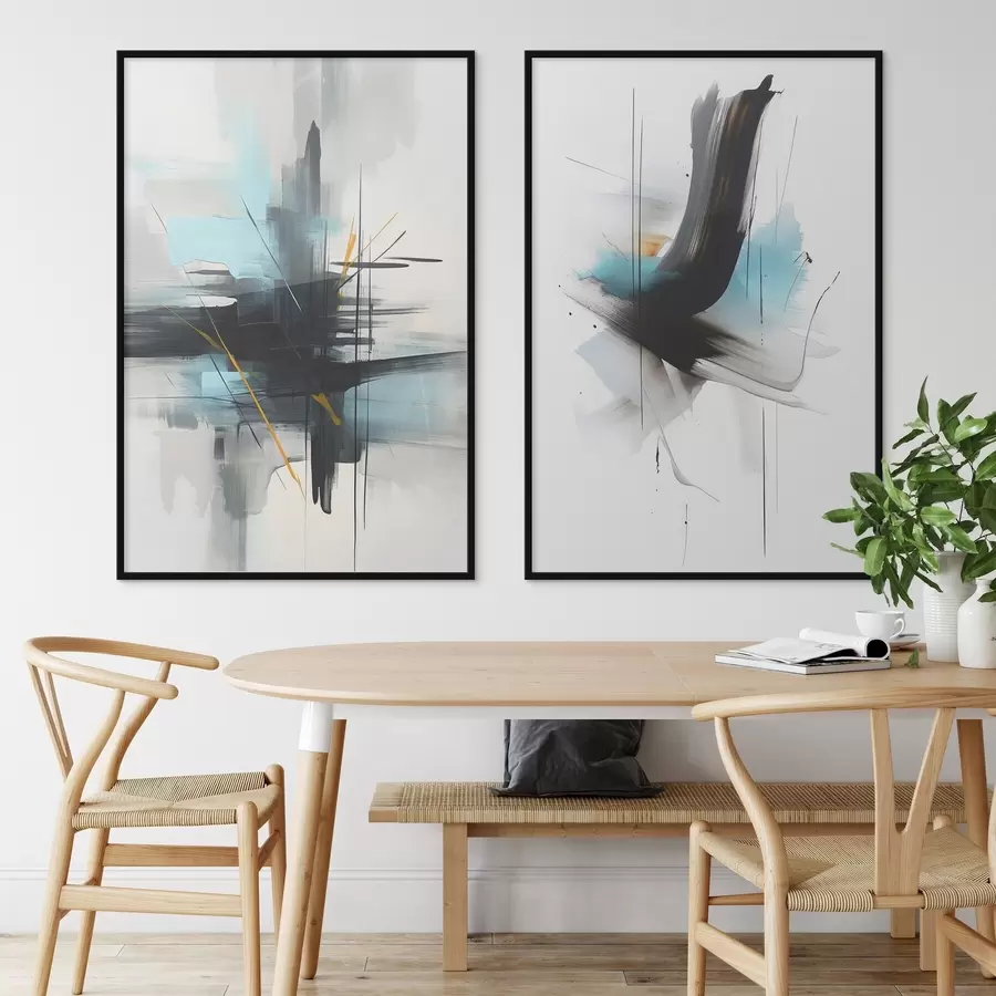 Fototapet Abstrakce s imitací stříkanců a tahů štětcem d01037