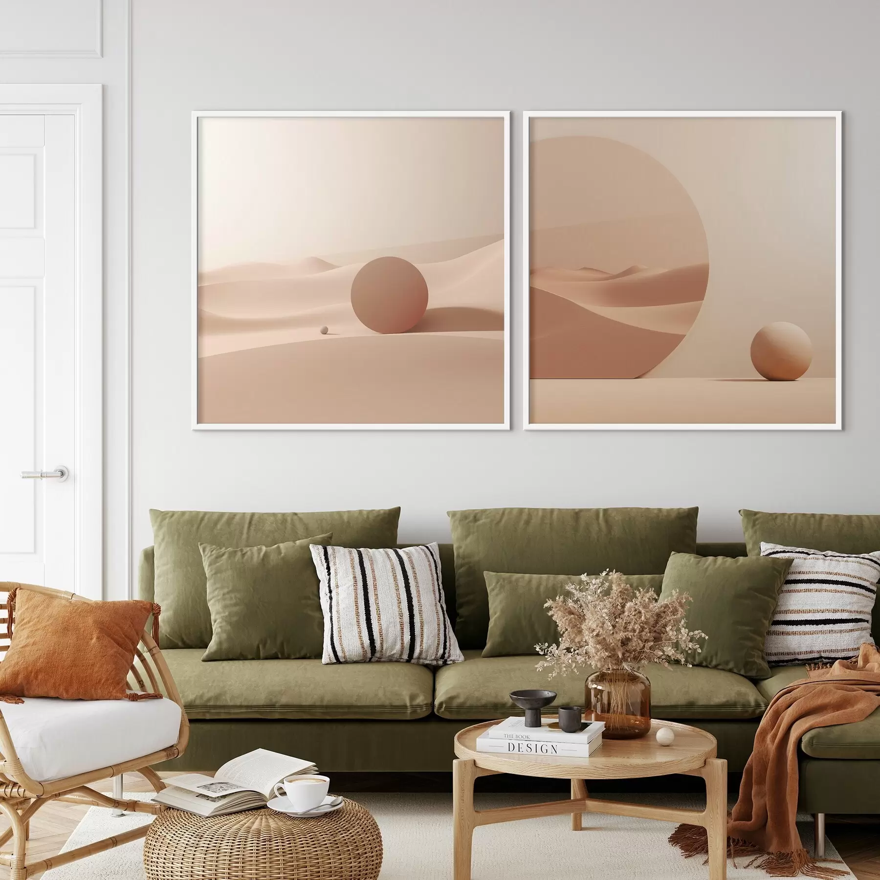 Fototapet Kompozice s klidnými prostory a geometrickou formou d00990