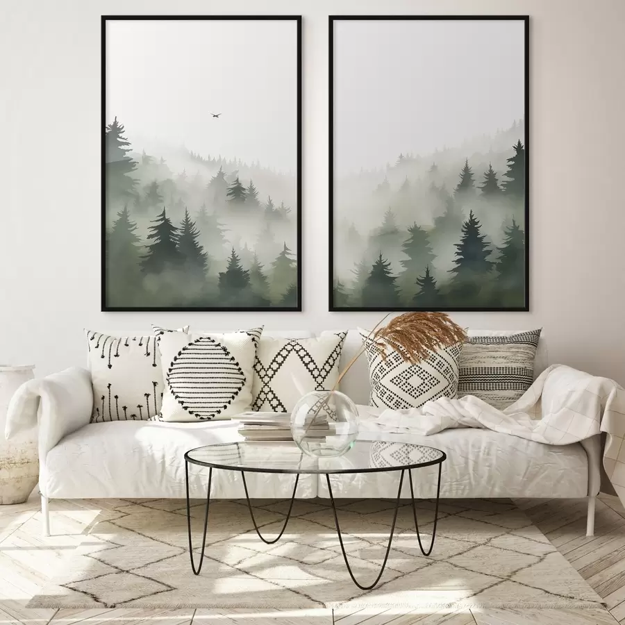 Fototapet Mlhavý les d01061