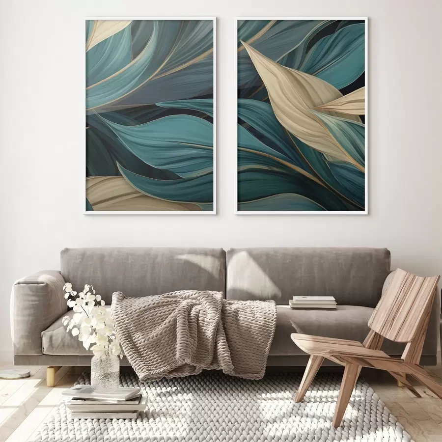 Fototapet Zelené abstraktní listy d01063