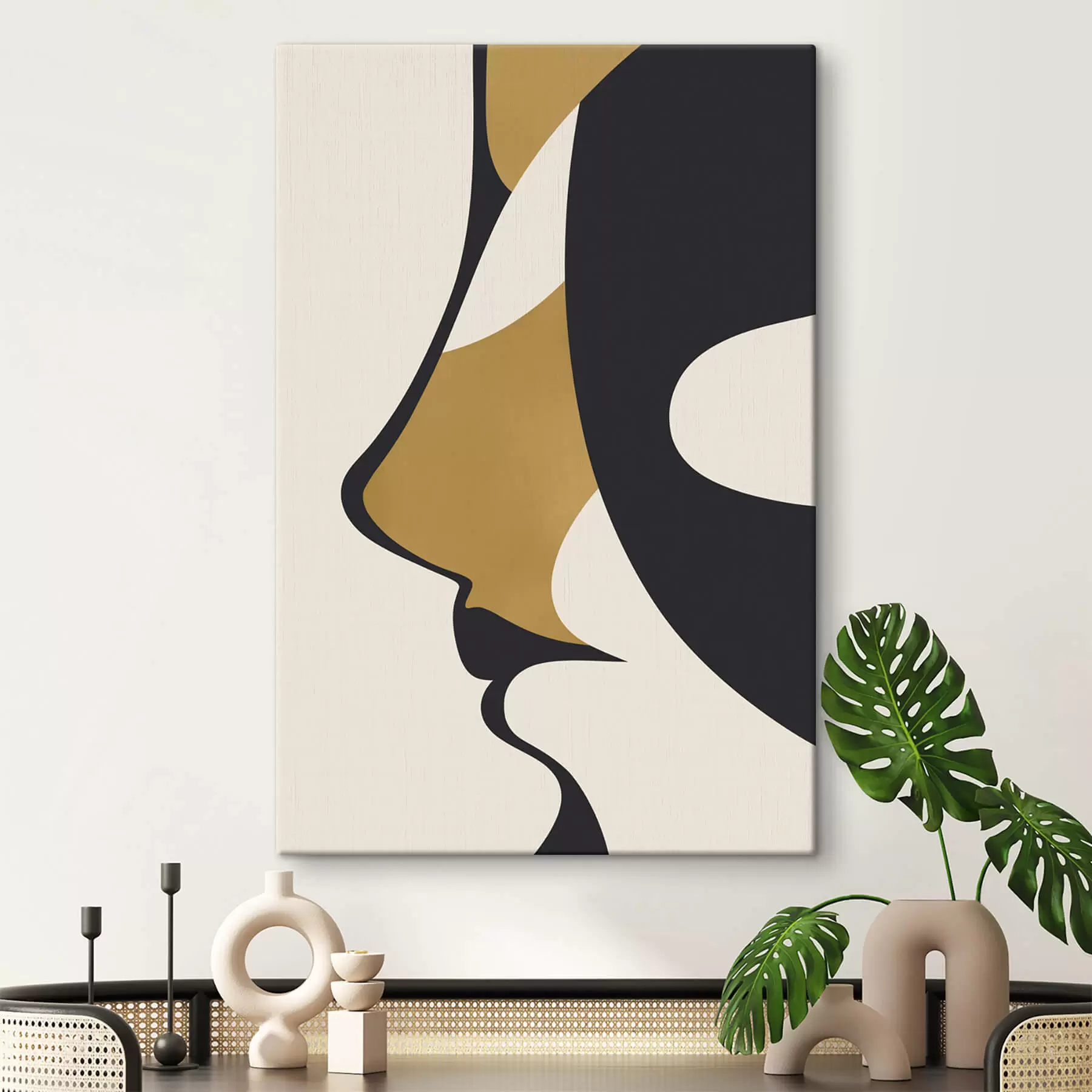 Obraz Abstraktní silueta obličeje Č. s47252