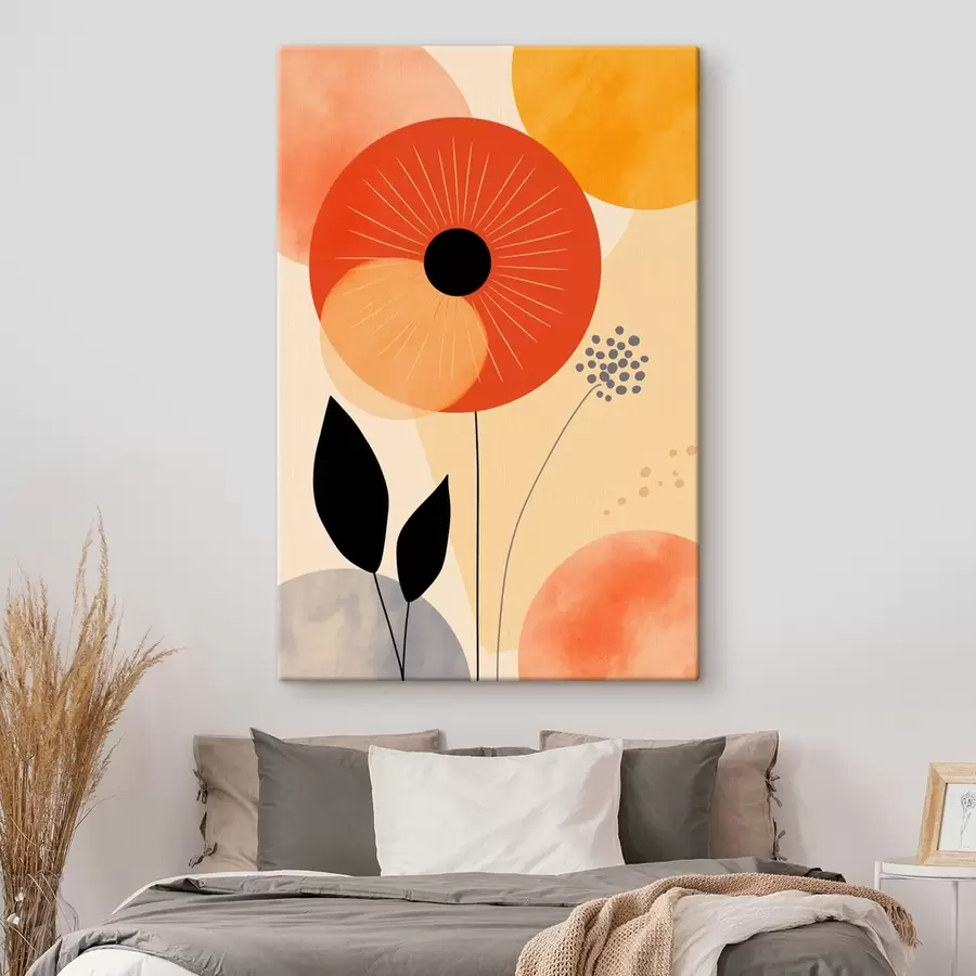 Obraz Dekorativní květinové umění ve stylu digitální ilustrace Č. s46927