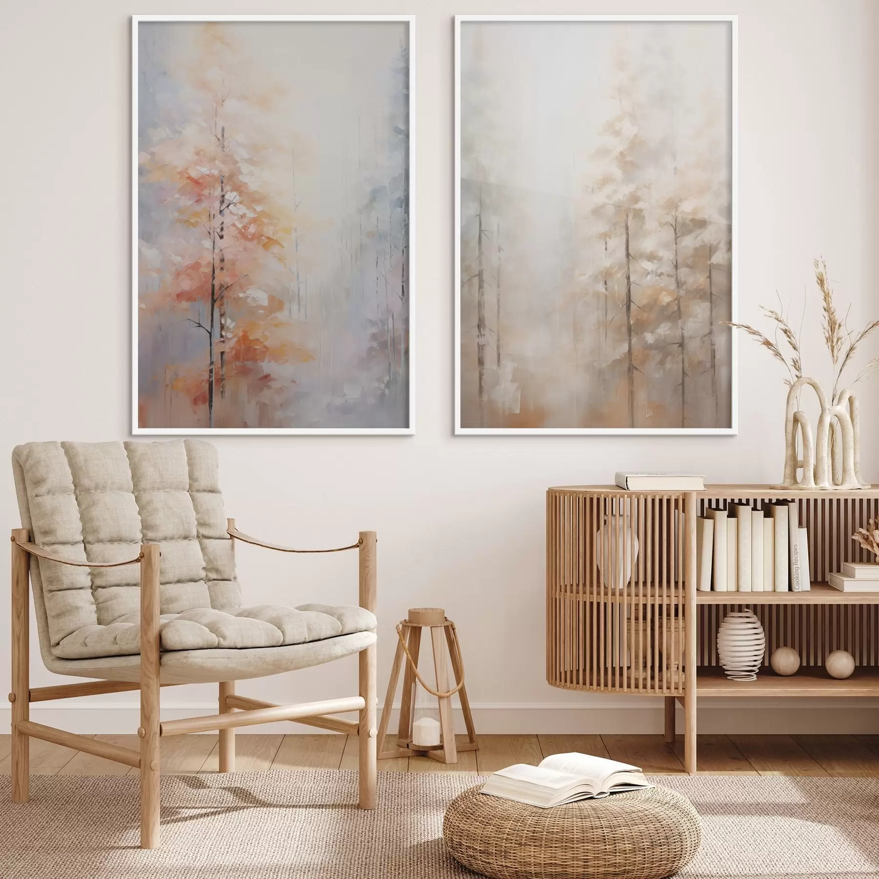 Fototapet Podzimní les imitace malba d00833