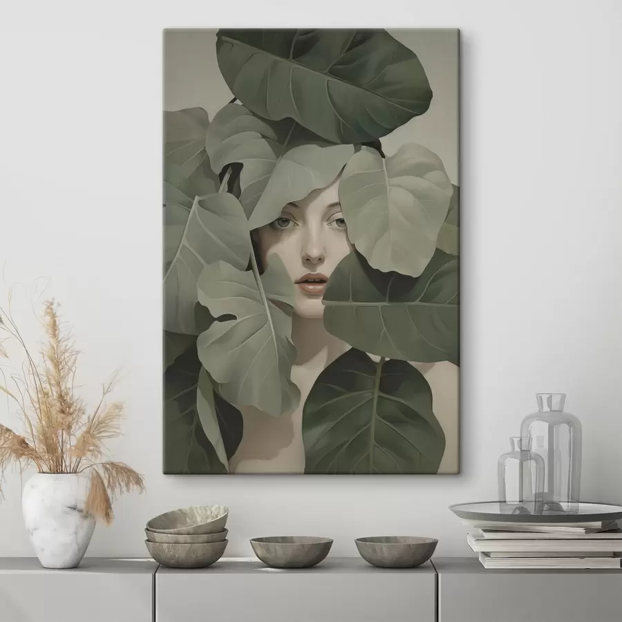 Obraz Portrét dívky v listí Č. s47331