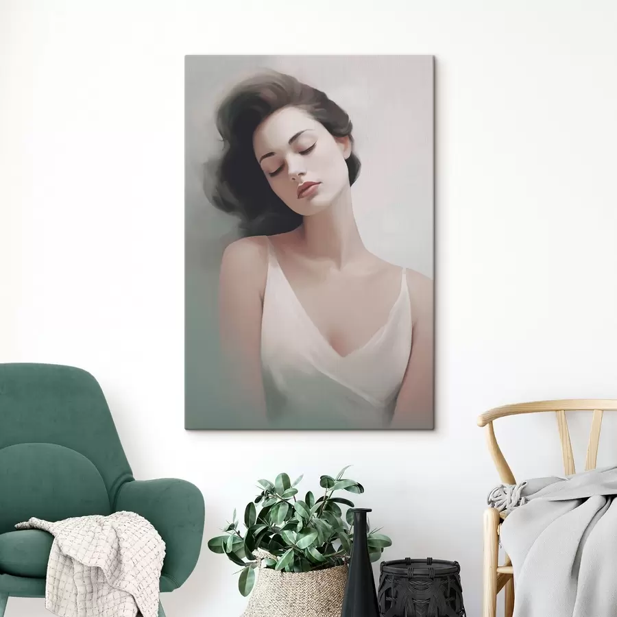 Obraz Portrét dívky se zavřenýma očima Č. s47342