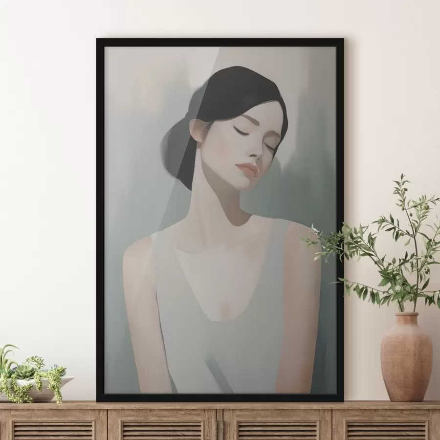 Fototapet Dívka se zavřenýma očima f47341