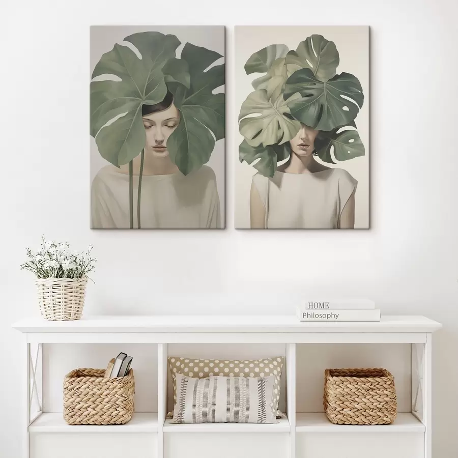 Obraz Dívka s listy Č. m01185