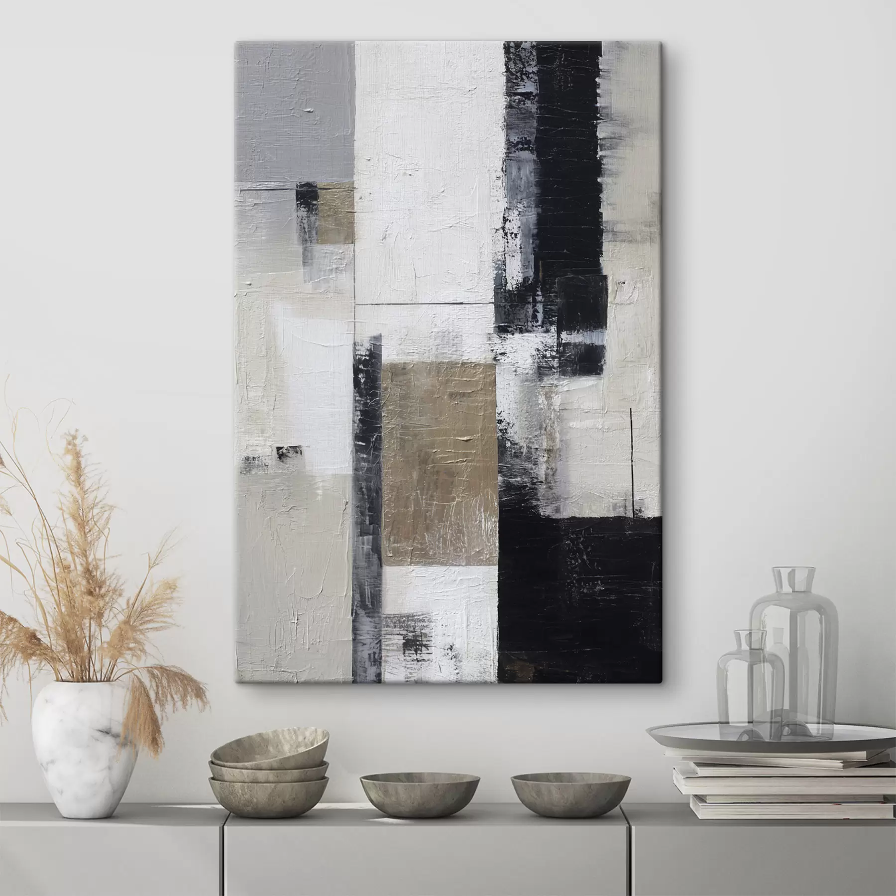 Obraz současná abstrakce v kontrastních barvách Č. s47133