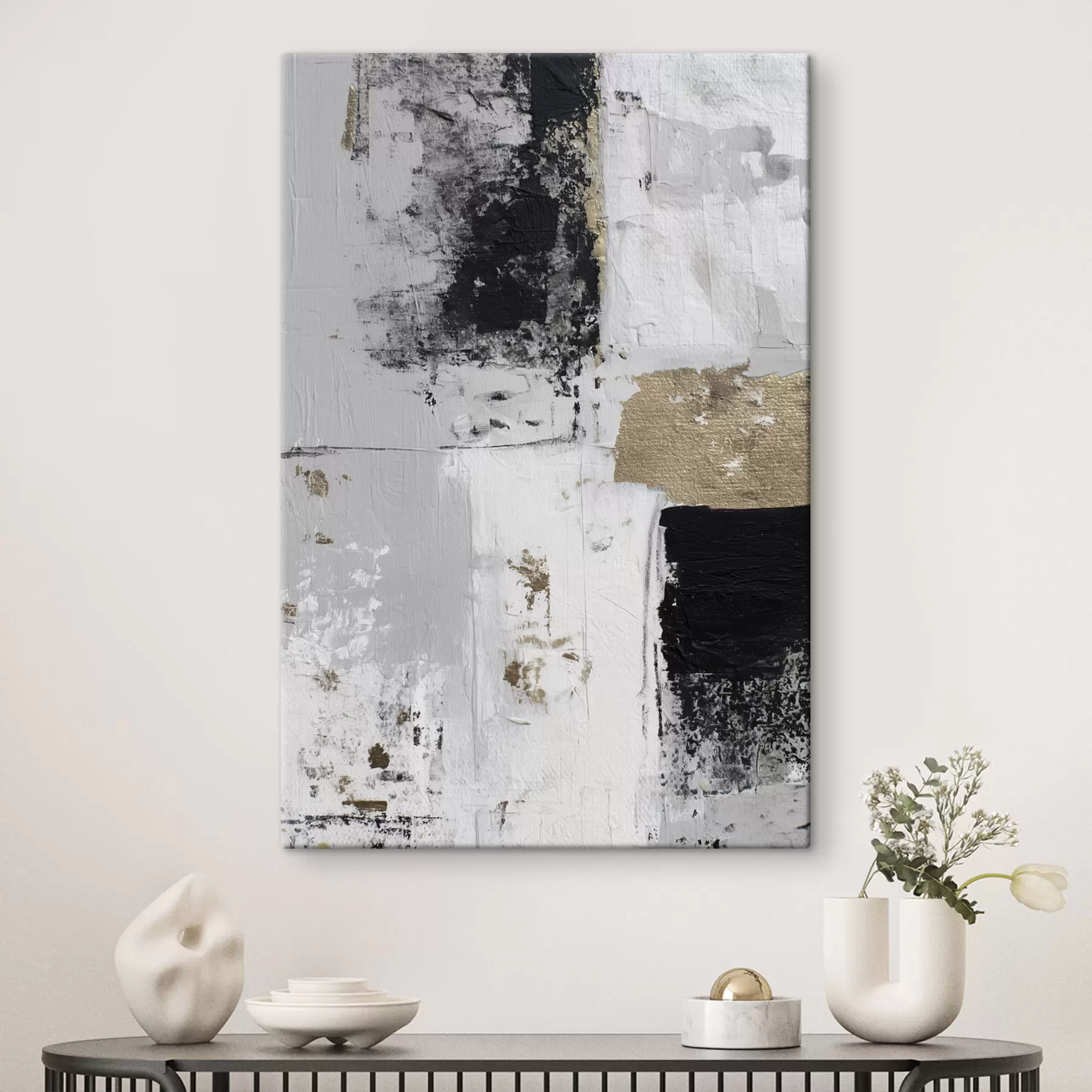 Obraz současná abstrakce v kontrastních barvách Č. s47134