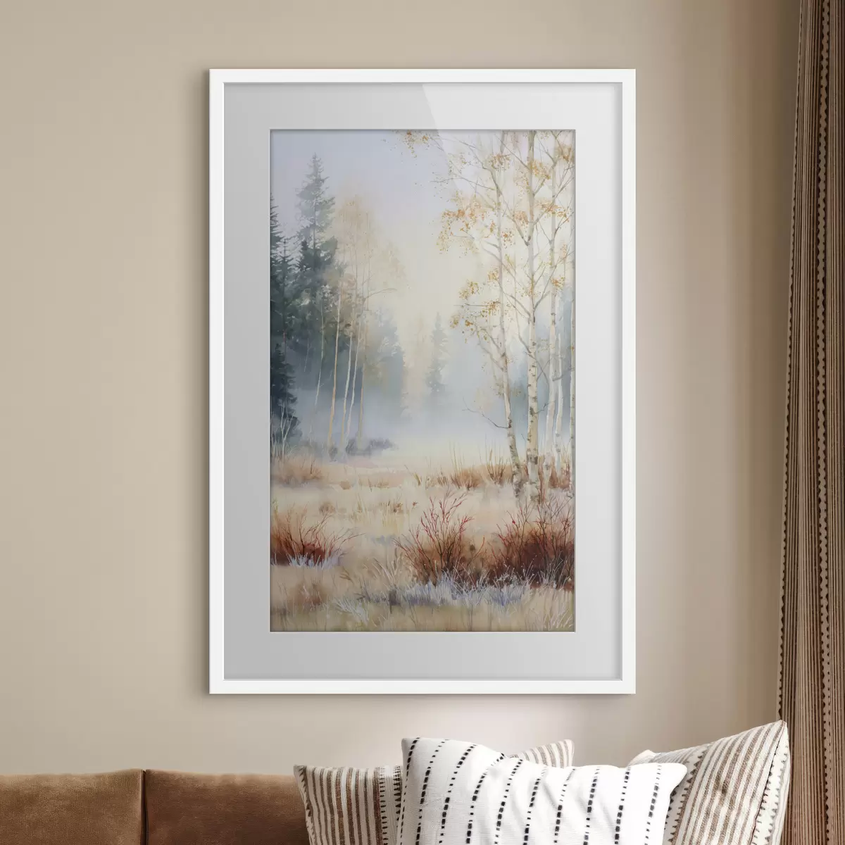 Poster krajina první mrazy v lese f47130