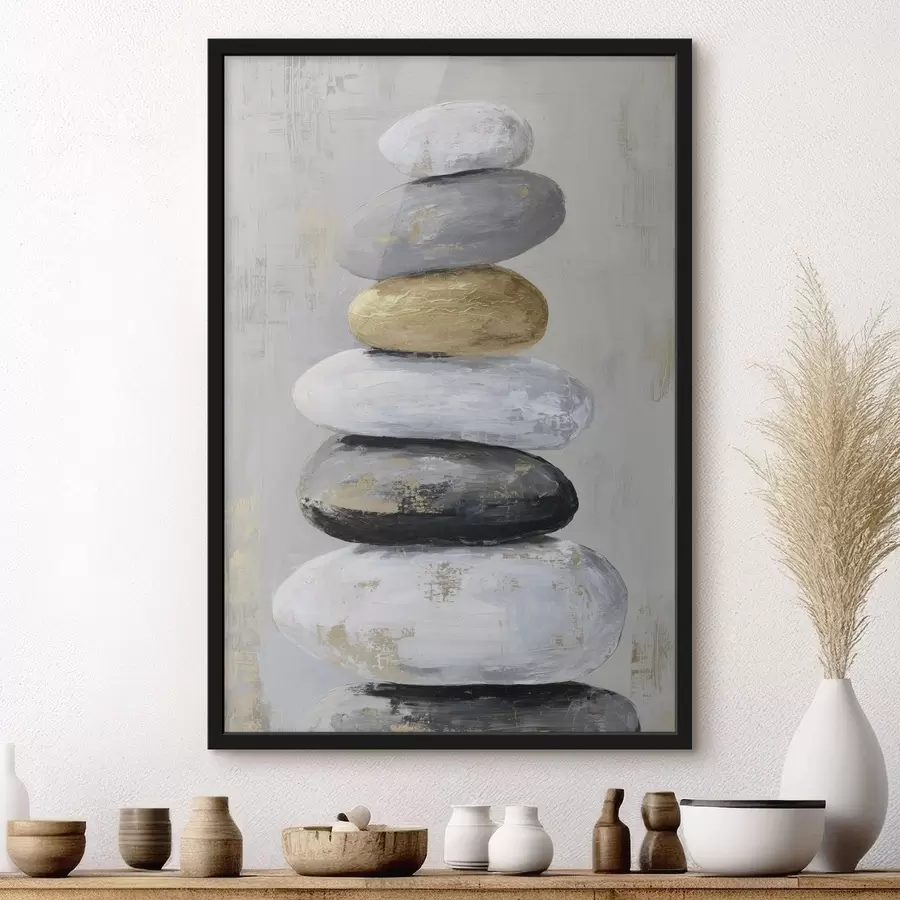 Fototapet velké kameny ve stylu malby f47235