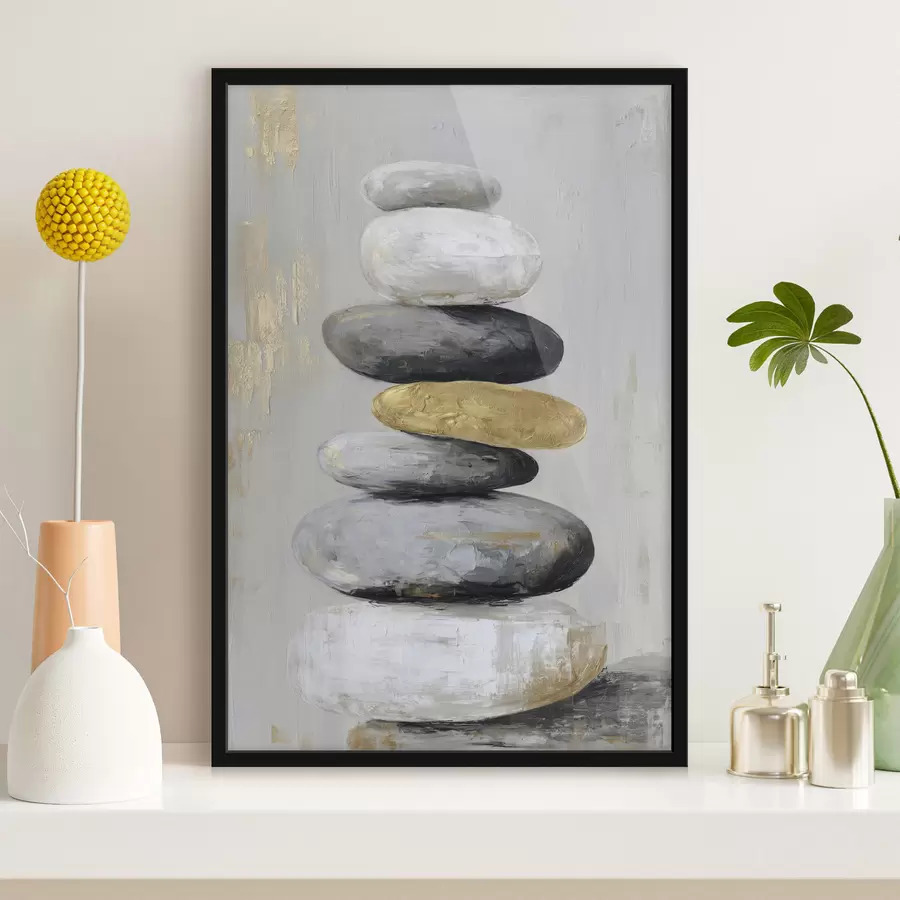 Fototapet velké kameny ve stylu malby f47236