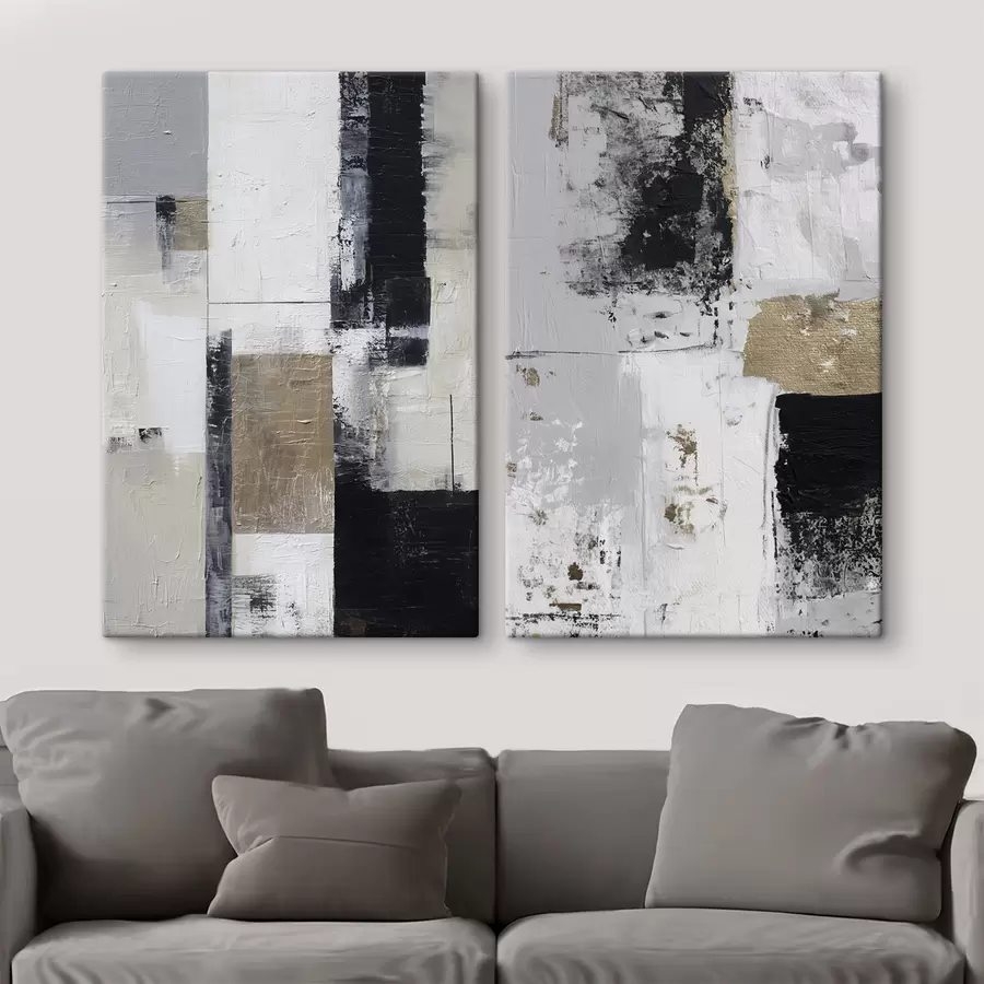 Obraz současná abstrakce v kontrastních barvách Č. m01176