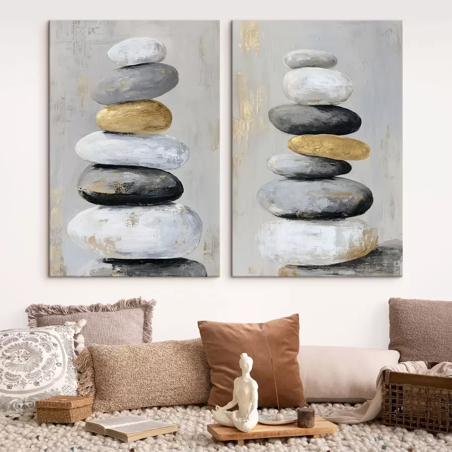 Obraz velké kameny ve stylu malby Č. m01181