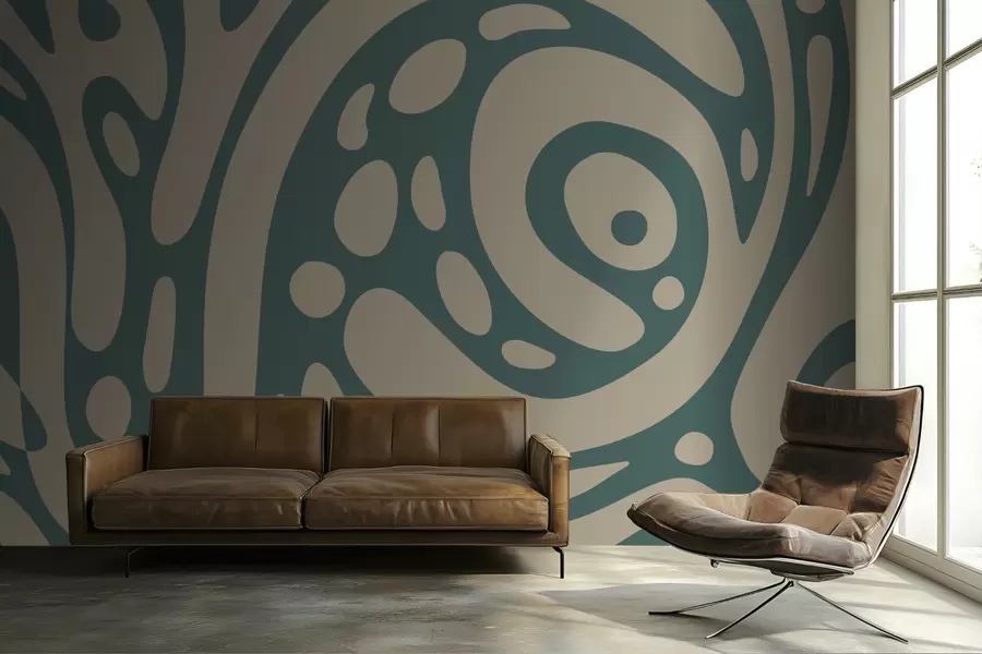 Fototapet Abstraktní vzor s plynulými organickými tvary w05071