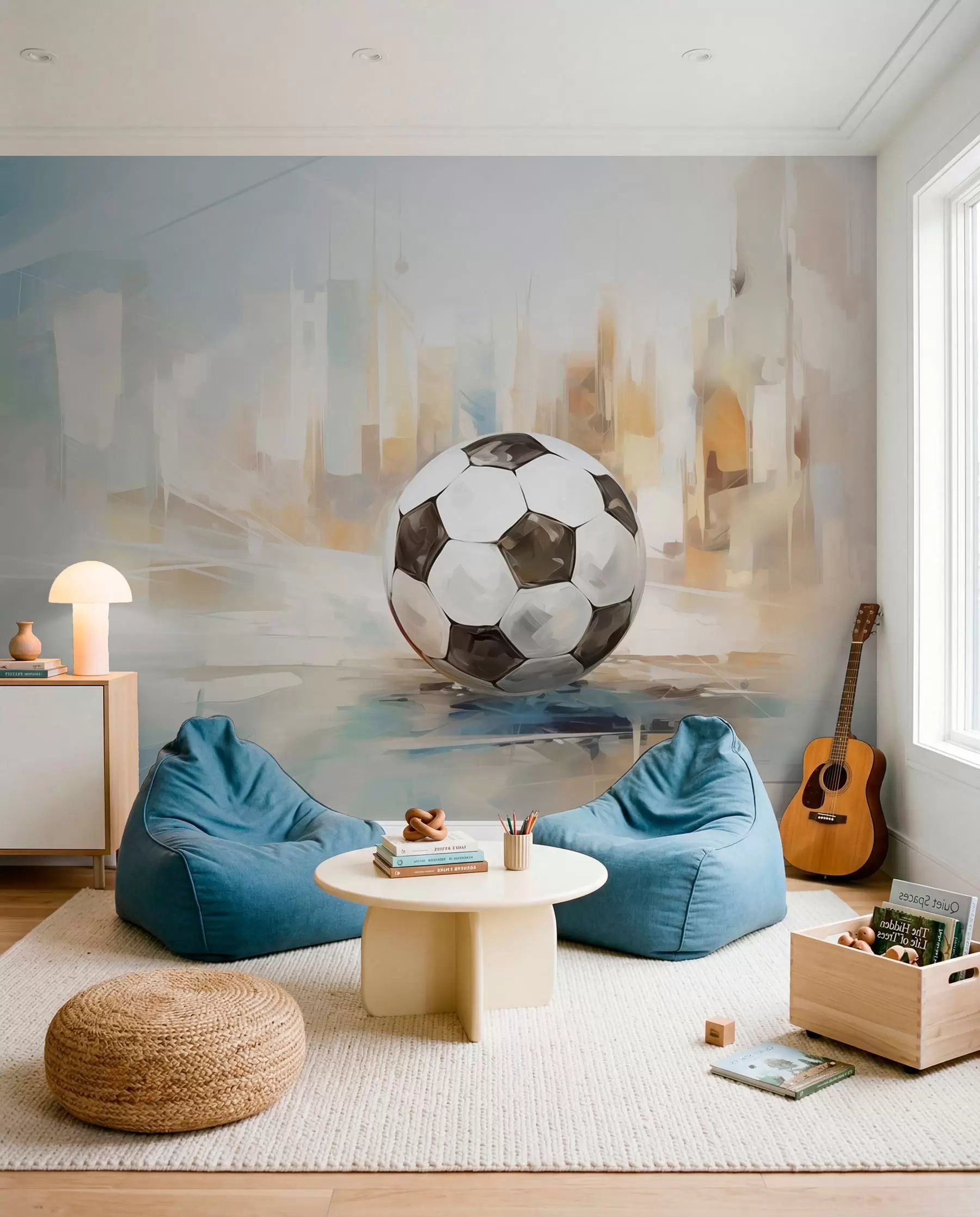 Fototapet Fotbal v malovaném světle w05102