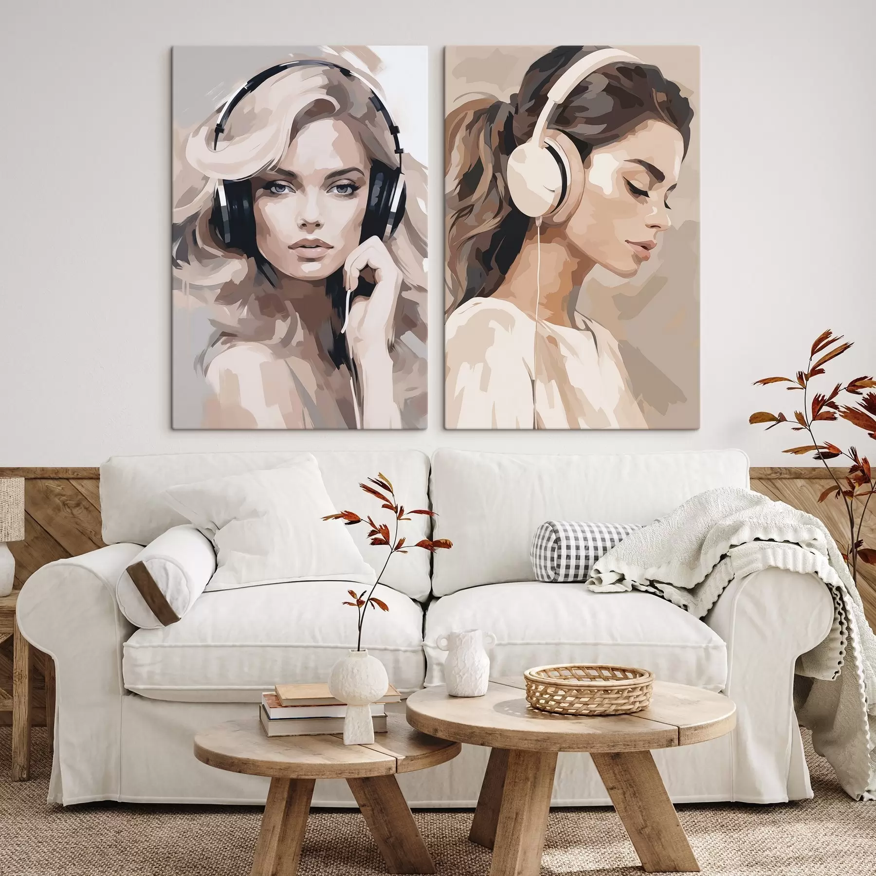 Obraz Portrét dívky se sluchátky Č. m01192