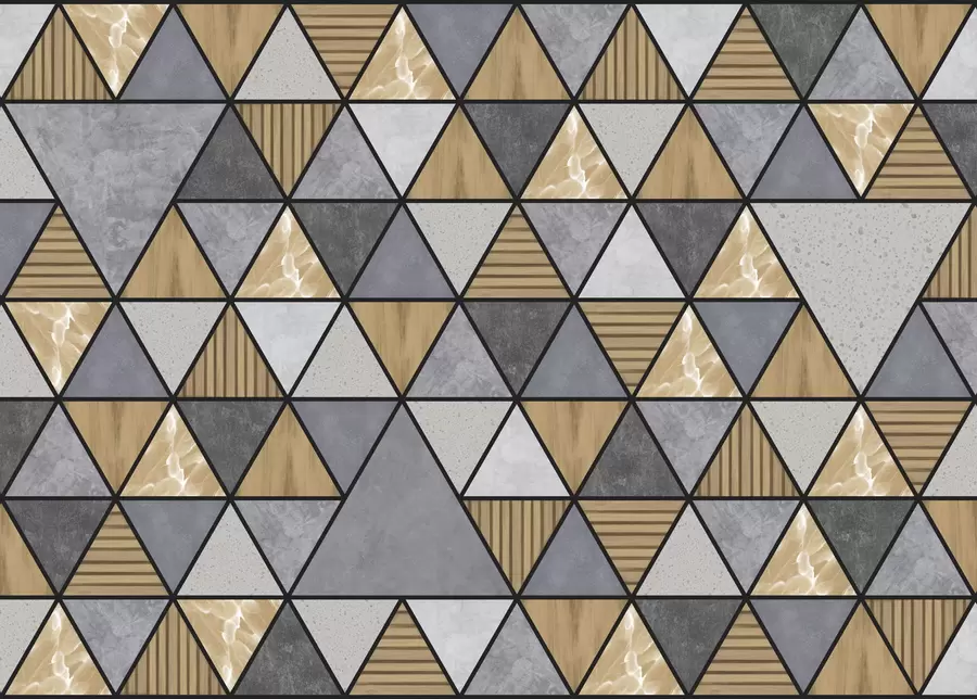Fototapet Trojúhelníkový ornament v neutrálních a teplých barvách w05096v1