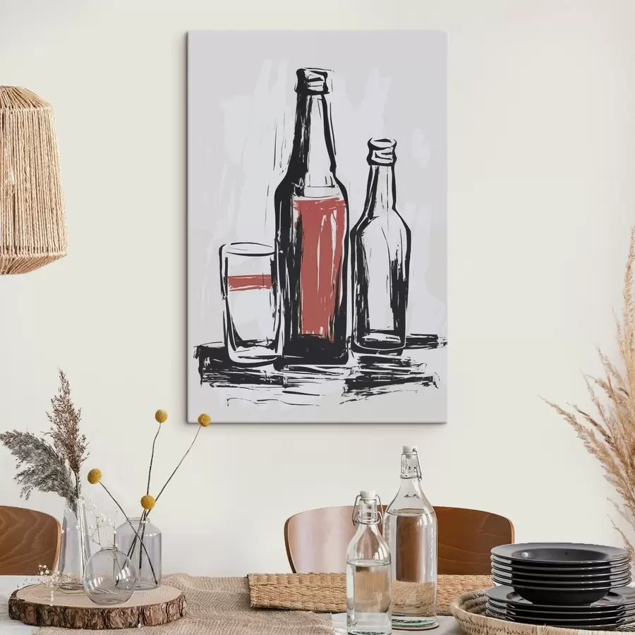 Obraz Lahve a sklo Č. s47493