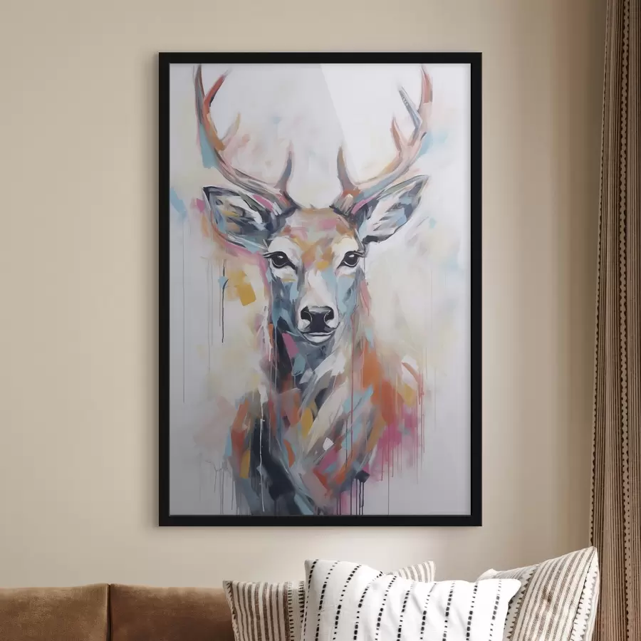 Fototapet Malba napodobující jelena f47503