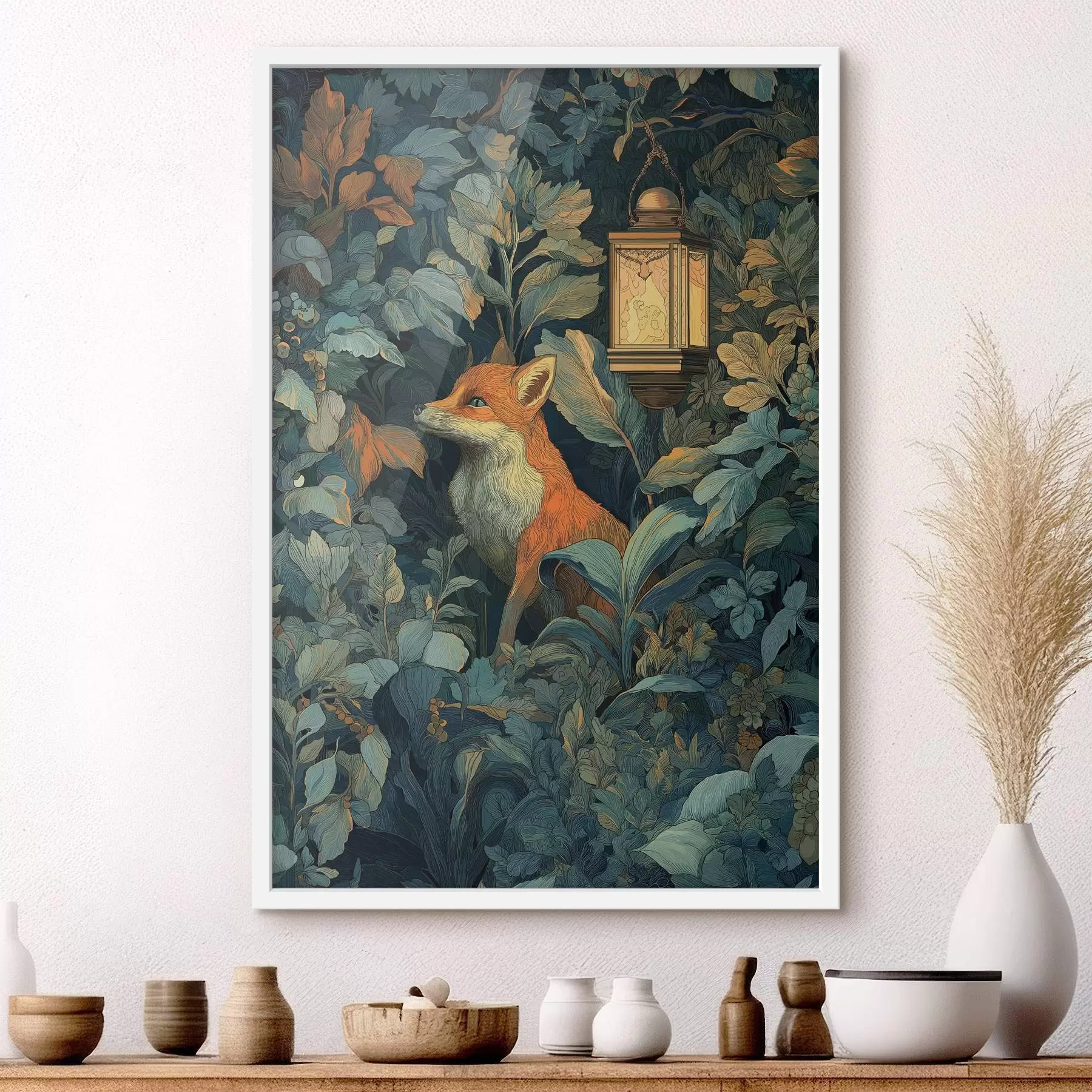 Fototapet Roztomilá liška v křoví f47107