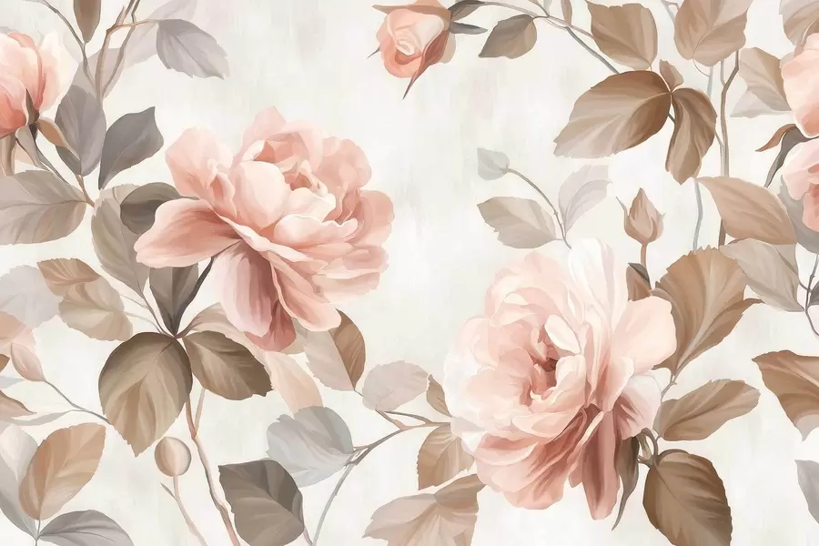 Fototapet malebné růže ve stylu olejomalby w04873