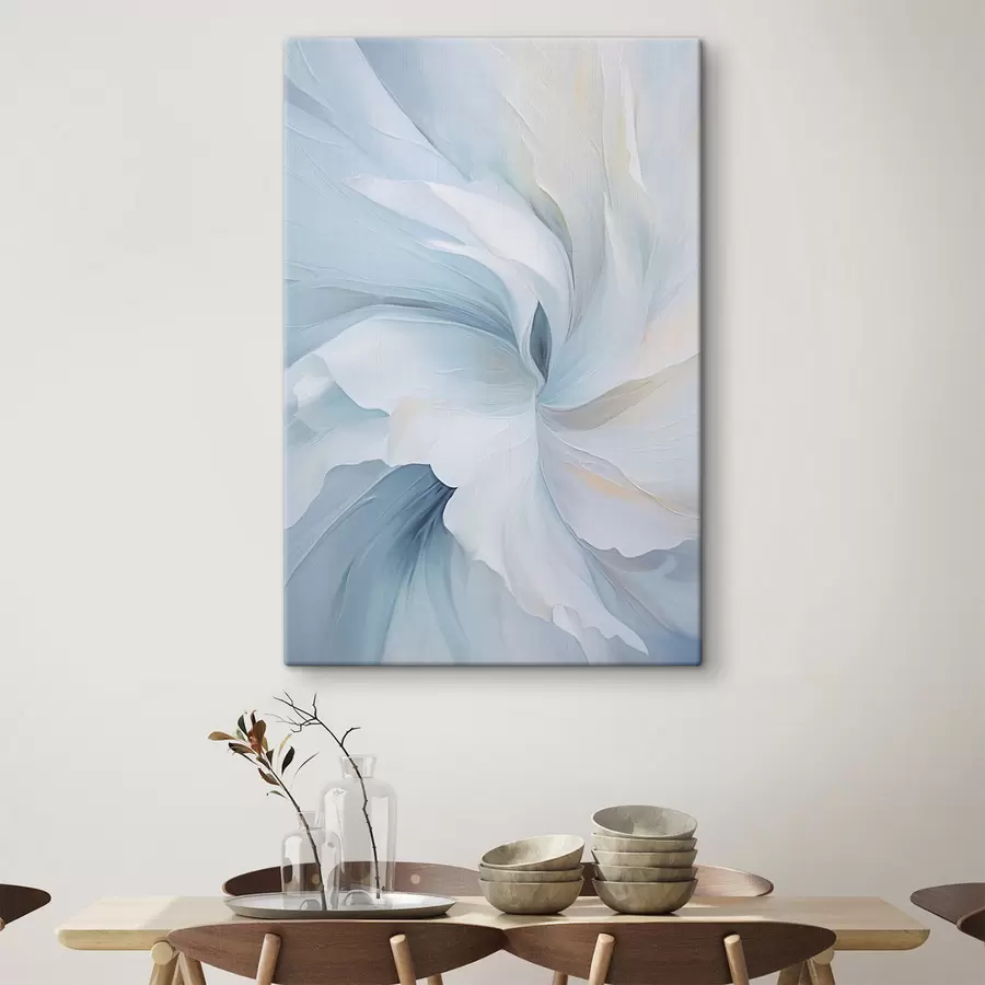 Obraz Abstraktní jemné, průsvitné okvětní lístky vířící dovnitř s měkkým osvětlením a malířskou texturou Č. s47437