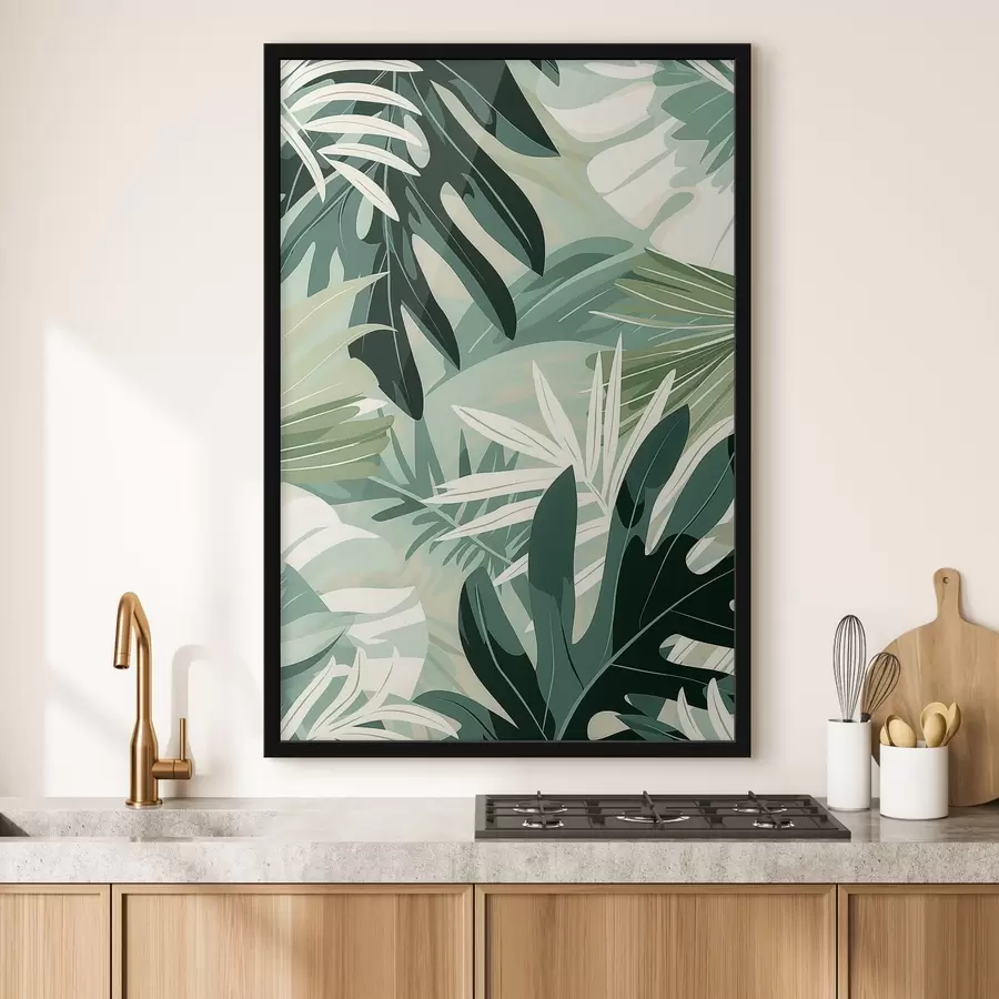 Fototapet palmové listy f47455