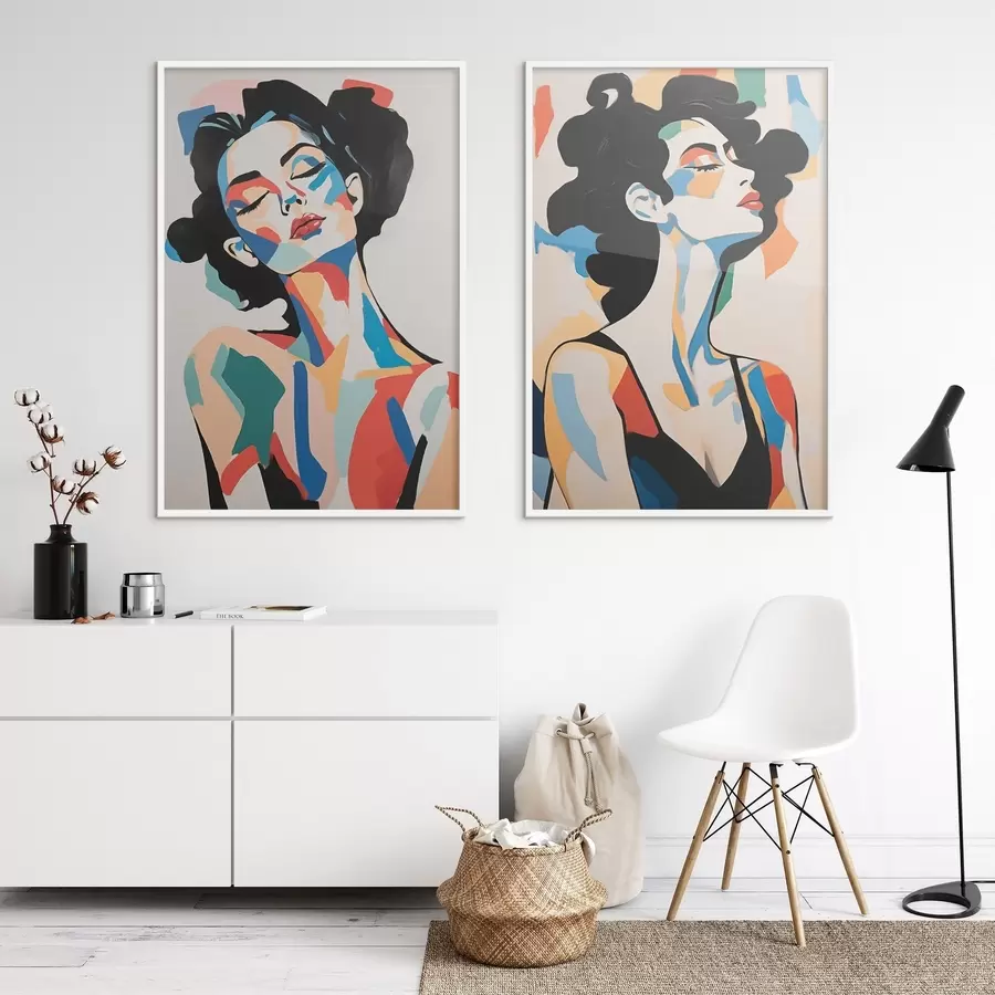 Fototapet Abstraktní portréty žen d00543