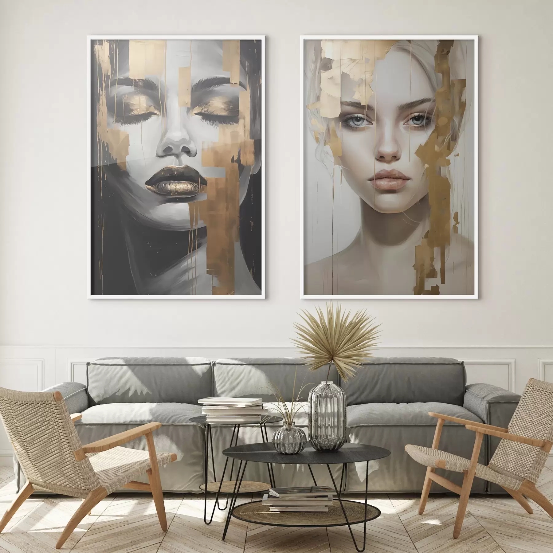 Fototapet Černobílý ženský portrét d00544