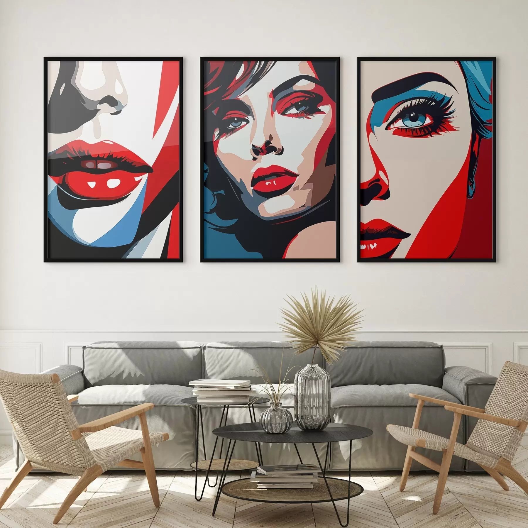 Fototapet Barevné tváře d00558