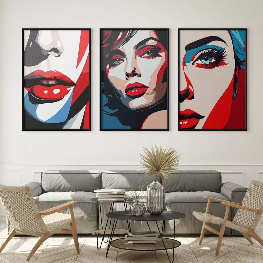 Fototapet Barevné tváře d00558