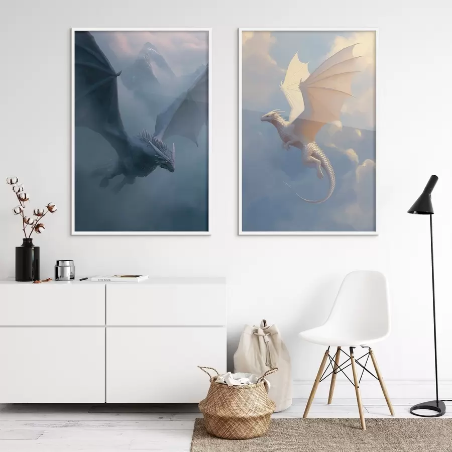 Fototapet Draci na obloze d00600