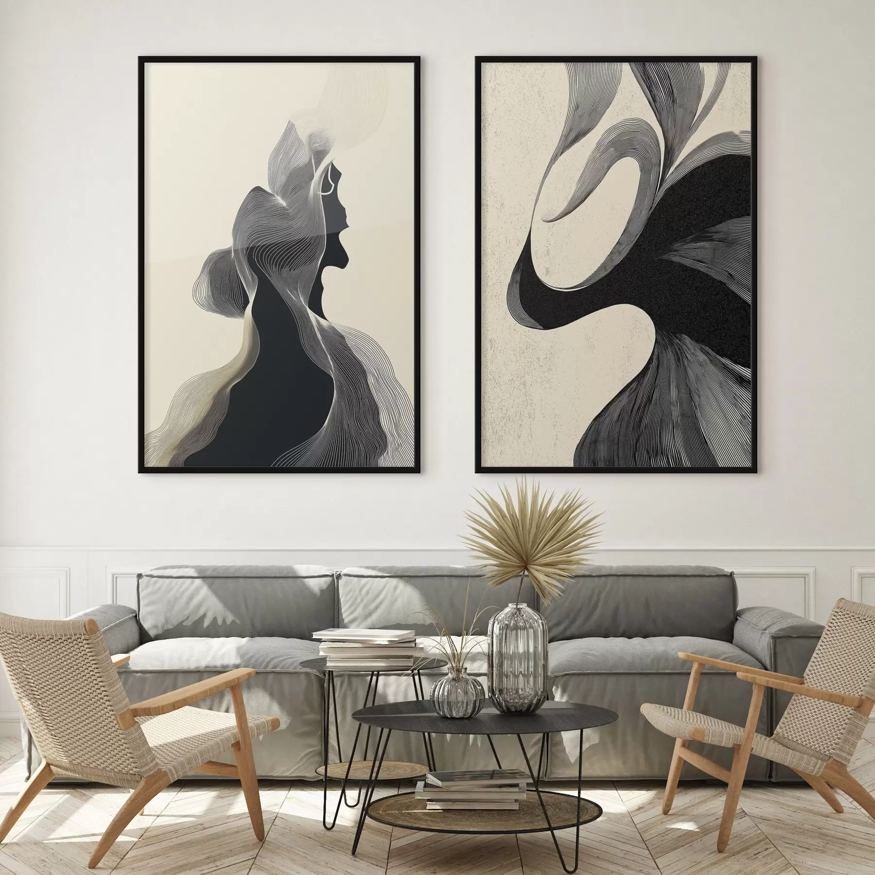 Fototapet Abstraktní zvlněný reliéf s hladkými křivkami d00601