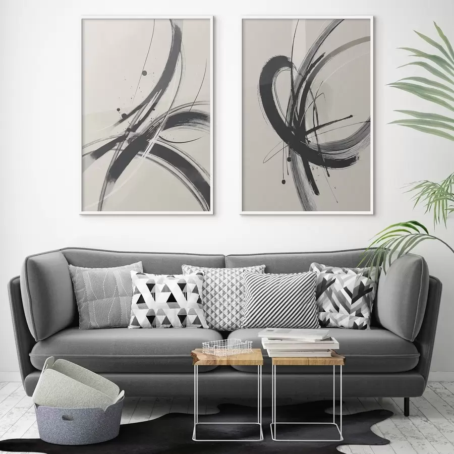 Fototapet Abstraktní minimalistické tahy štětcem d00613