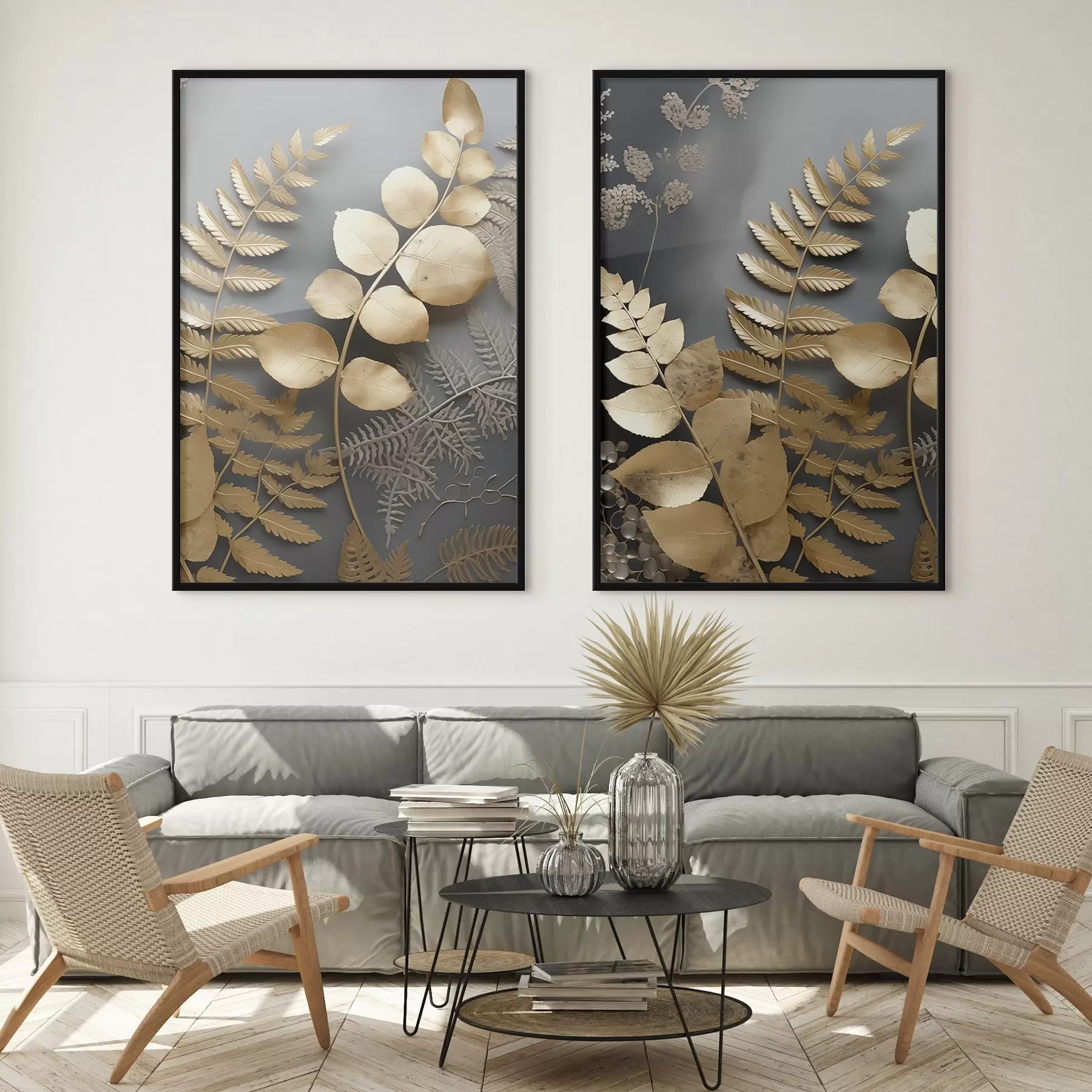 Fototapet Větve kapradin a eukalyptu d00615