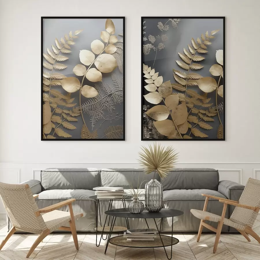 Fototapet Větve kapradin a eukalyptu d00615