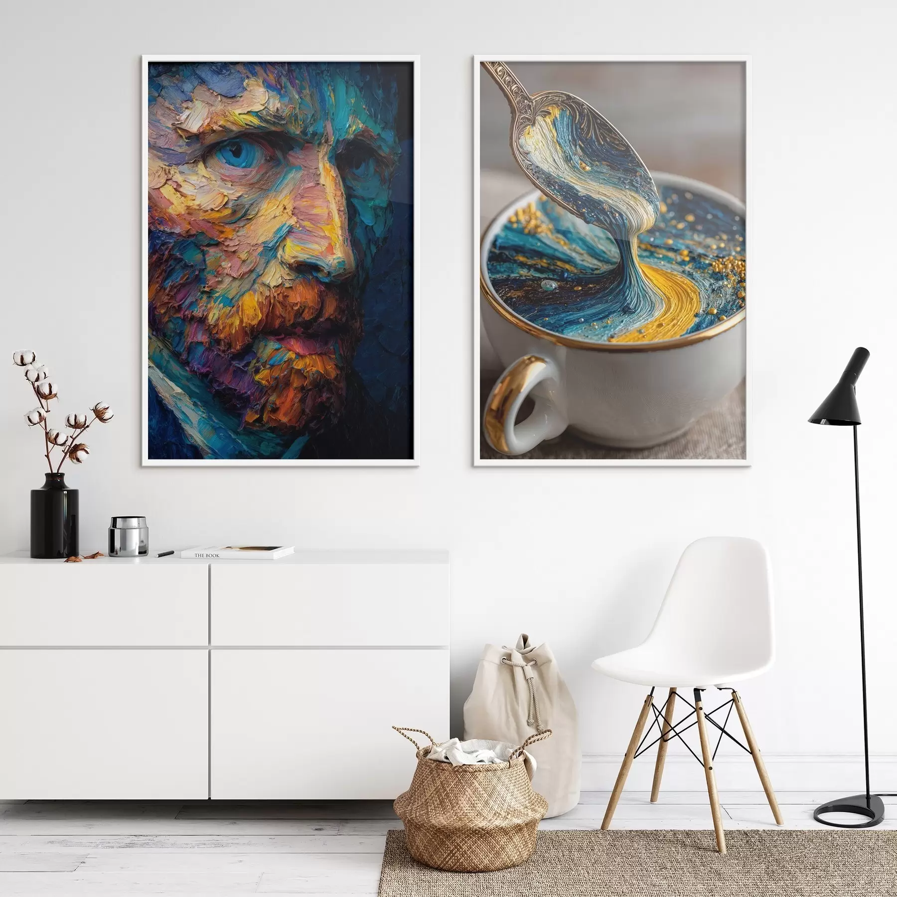 Fototapet Picasso a abstrakce v šálku ve stylu olejomalby d00639