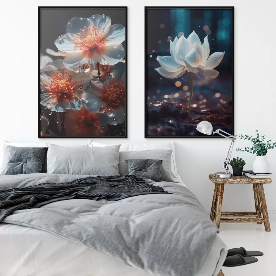 Fototapet Vodní květiny: kompozice s lotosy d00641