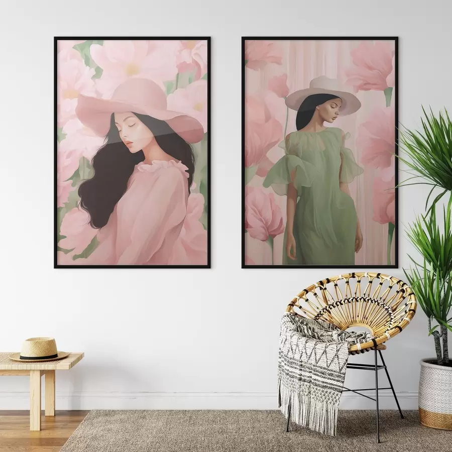 Fototapet Dívka v klobouku d00678