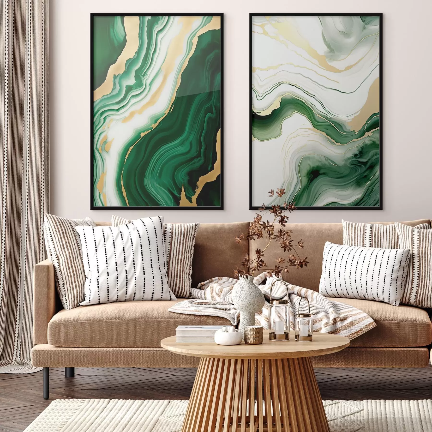 Fototapet Zelené a bílé mramorové textury s oranžovožlutými žilkami d00688