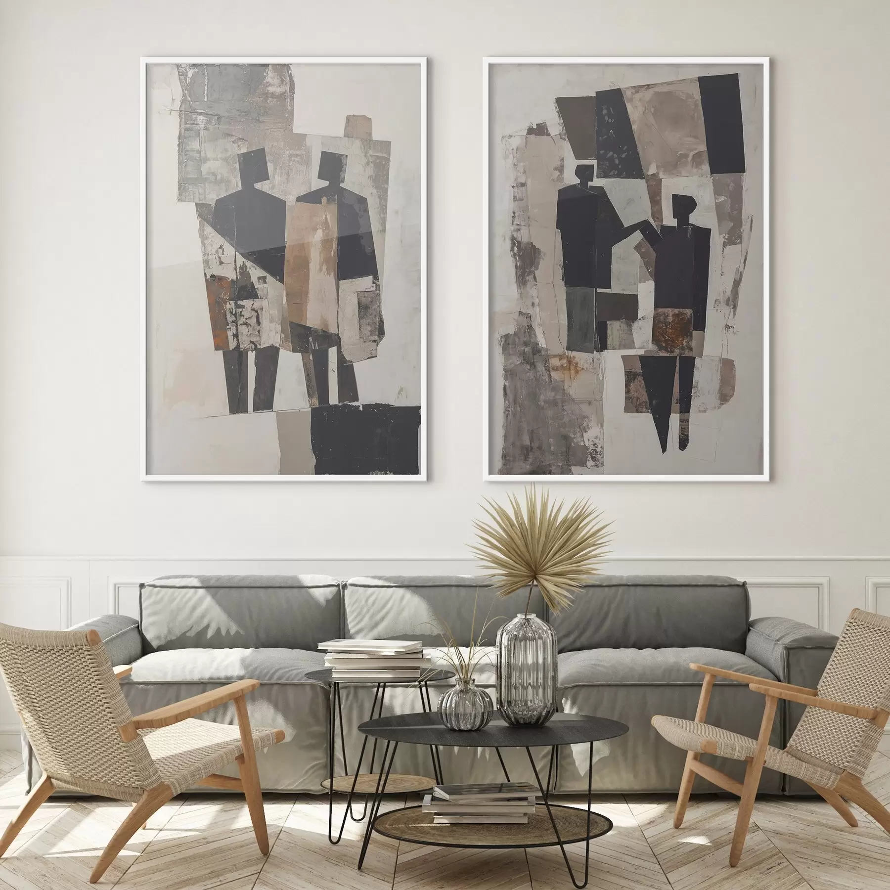 Fototapet Abstrakce se siluetami d00716