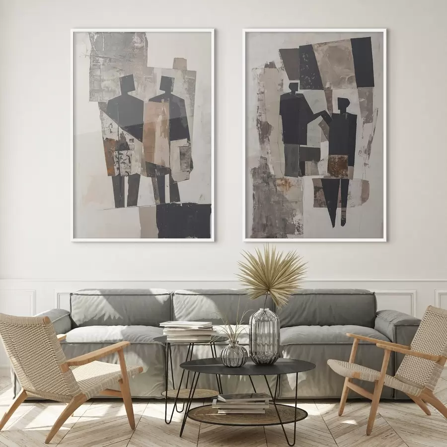 Fototapet Abstrakce se siluetami d00716