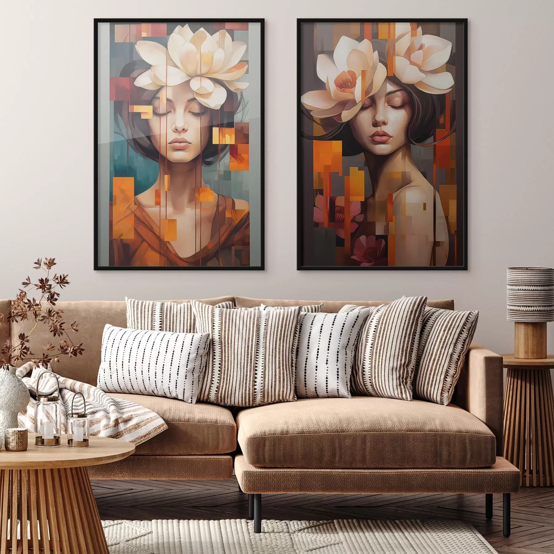 Fototapet Žena s květinami d00734